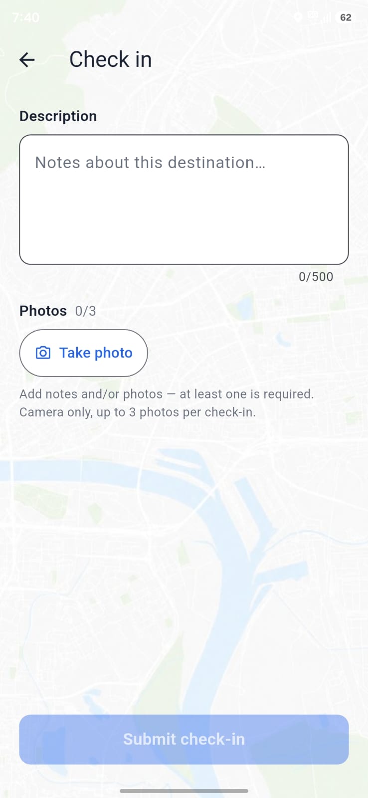 Photo check-in